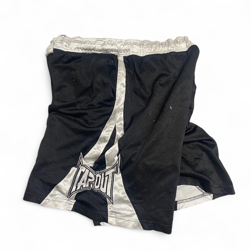 Tapout Y2K Black Silver Mesh Athletic Shorts XL